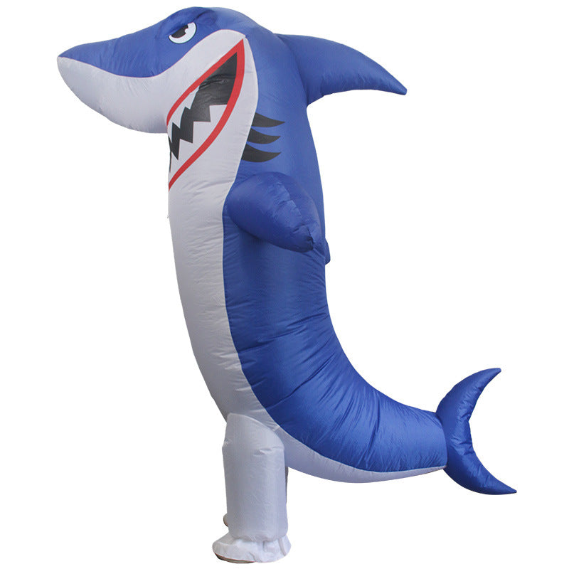 Foyacos Inflatable Shark Costume Blow Up Halloween Funny Costume Party
