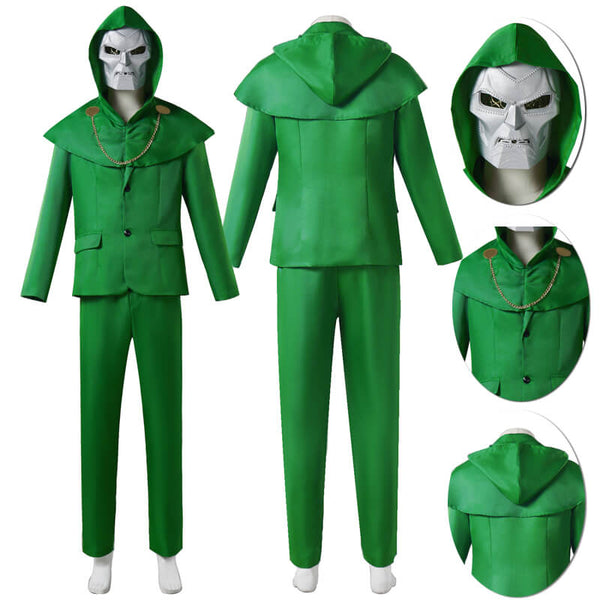 Doctor Doom Fantastic Four Cosplay Costume Halloween Outfit