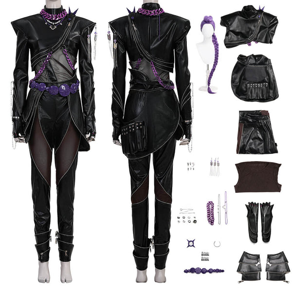 Rumi Kpop Leather Costume Rumi Kpop Demon Hunters Halloween Cosplay Suit Top Level