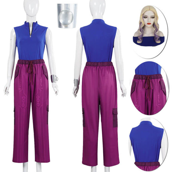 Addison Wells Zombies 4: Dawn of the Vampires Costume Blue Suit Halloween Outfit