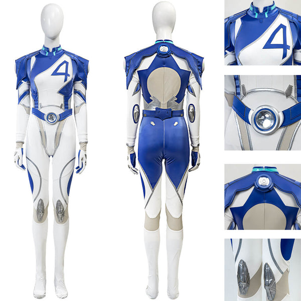 Invisible Woman Costume Susan Storm Fantastic Four Cosplay Rivals Halloween Suit Women