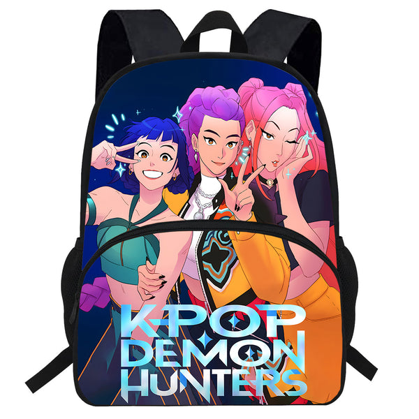KPop Demon Hunters Backpacks Huntrix Teenager School Bag Student Travel Hiking Bag