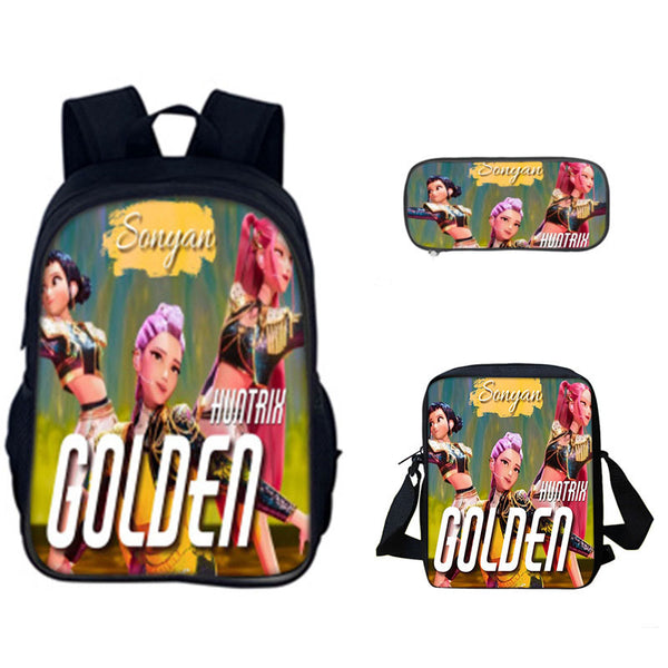 KPop Demon Hunters Backpacks Set Teenager School Bag