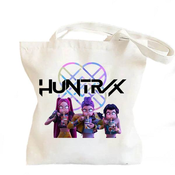 KPop Demon Hunters Canvas Bag Saja Boys Tote Bag