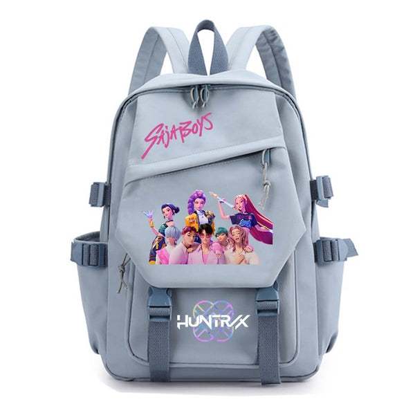 Kpop Demon Hunters Backpack Blue School Shoulder Bag Back to School Gift Foyacos