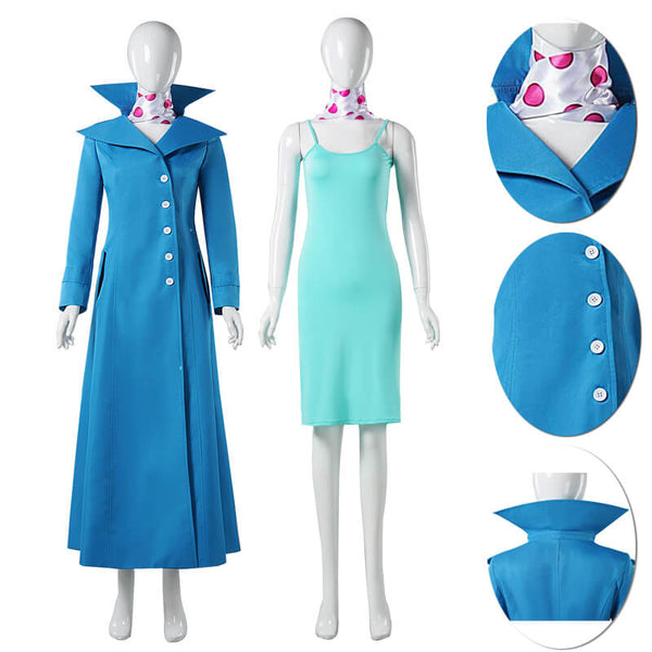 Foyacos Lucy Wilde Costume Lucy Minions Costume Adult Women Coat Dress and Glasses Fullset