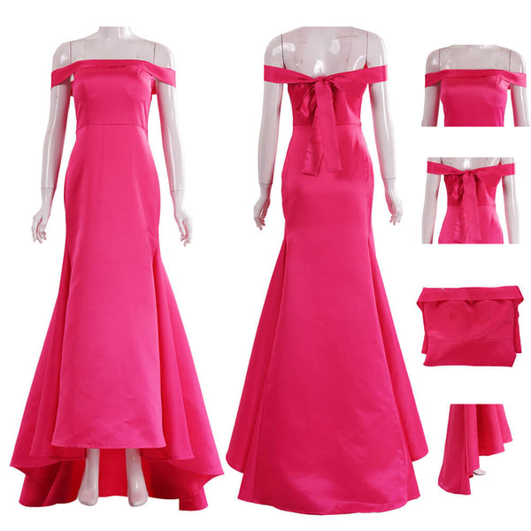 Foyacos Lilly Schumacher The Residence Dress Off-the-Shoulder Gown Halloween Costume