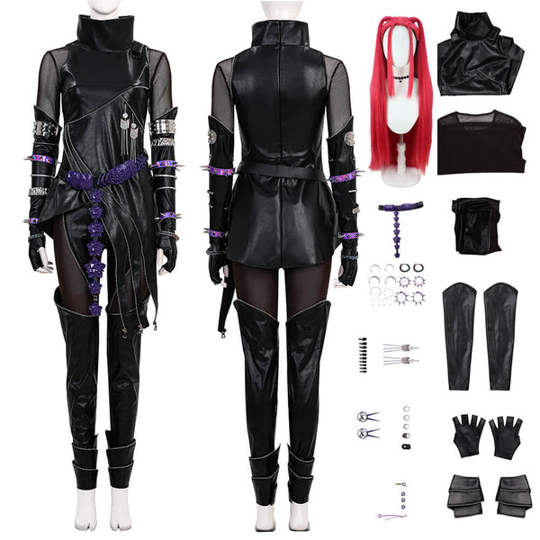 Mira Kpop Leather Costume Rumi Kpop Demon Hunters Halloween Cosplay Suit Top Level
