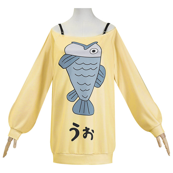 Momo Ayase Dan da dan Cosplay Costume Shirt Off Shoulder Halloween Outfit