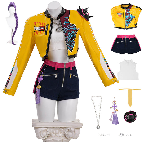 Rumi KPop Demon Hunters Cosplay Huntrix Rumi Halloween Costume Foyacos
