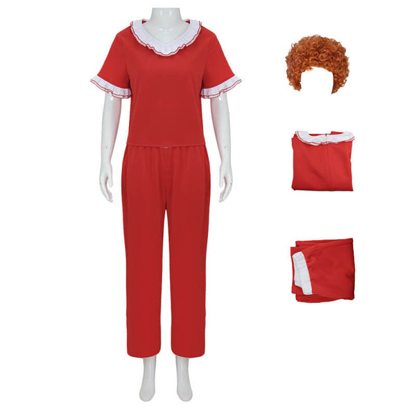 Foyacos SNL Sally O Malley Saturday Night Live Costume with Wig Last-Minute Halloween Costume