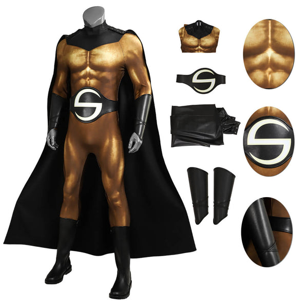 Sentry Thunderbolts Bodysuit – Superhero Bodysuit Waistband Wrist Guard Cloak Halloween Suit