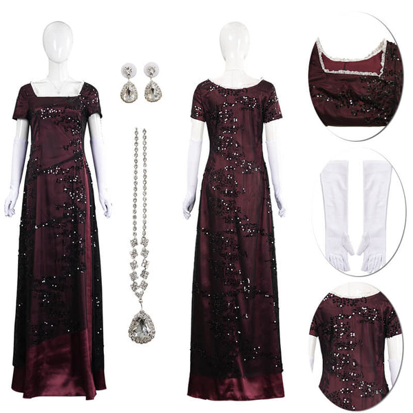 Titanic Rose Victorian Dress Halloween Carnival Cosplay