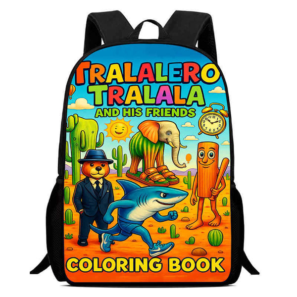ltalian Brainrot Backpack Funny Characters School Shoulder Bag Backpack