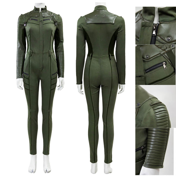 Yelena Belova Thunderbolts Costume Green Tactical Suit Black Widow Halloween Cosplay Outfit