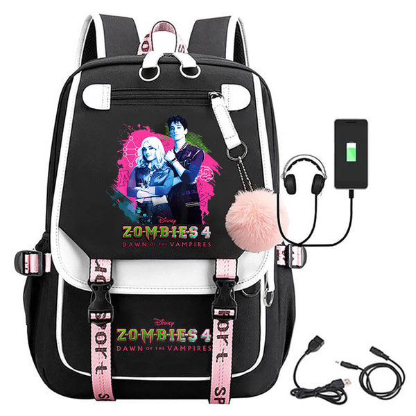 Zombies 4 Dawn of the Vampires Backpack Large Capacity Lightweight Travel Backpack College Style School Bag