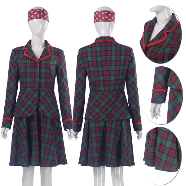 Foyacos Aunt Bethany Costume Christmas Vacation Costume Suit Women Christmas Cosplay Suit with Hat