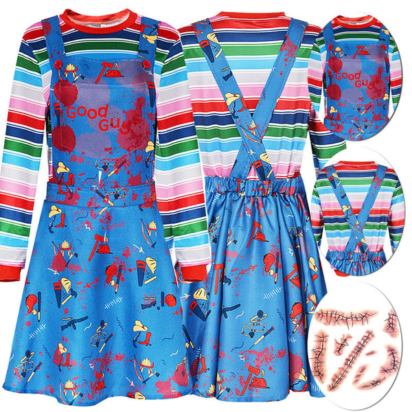 Chucky Child's Play Women Cosplay Costume Halloween Outfit