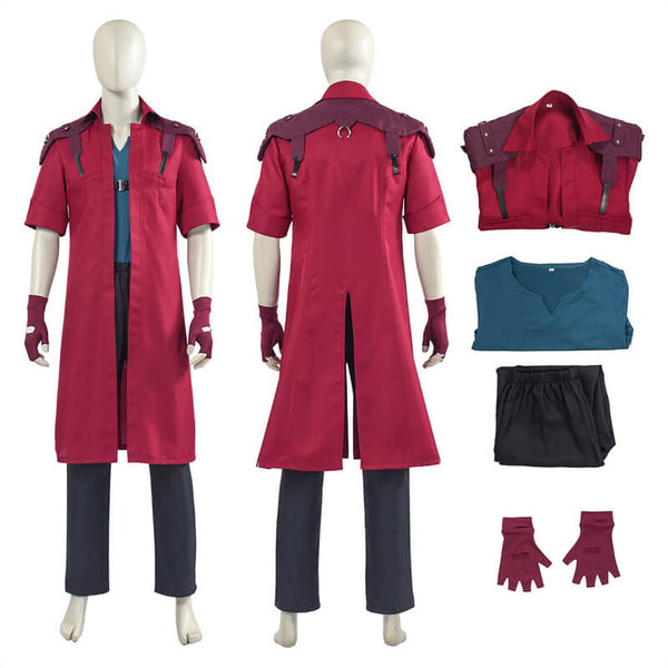 Foyacos Dante DMC Cosplay Dante Devil May Cry Cosplay Halloween Suit Men