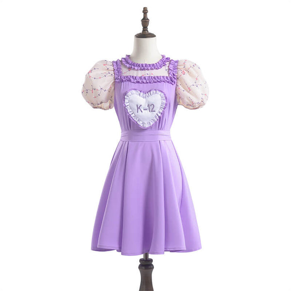 Foyacos Melanie K-12 Costume Purple Dress K12 Halloween Uniform Cosplay Outfit