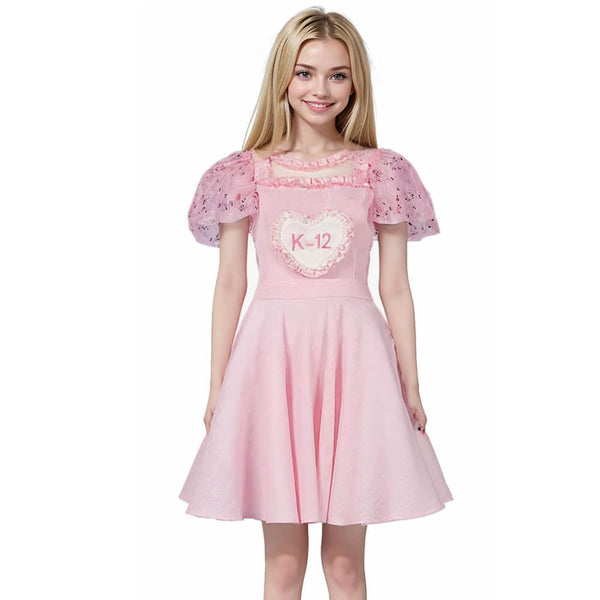 Melanie K-12 Costume Pink Dress – K12 Halloween Uniform Cosplay Outfit for Women