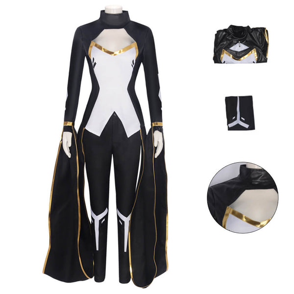 Foyacos Women Storm Costume Black Superhero Suit for adults